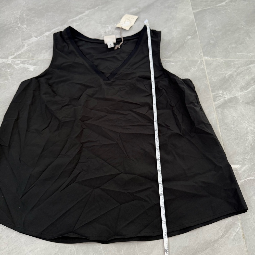 Women’s A New Day Black Basic V-Neck Tank Top Size Medium - Picture 14 of 14